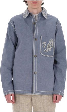 Isabel Marant Isabel Marant, Light Jackets, male, Blue, Size: M Overshirt Rudy