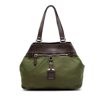 Prada Pre-owned Prada Tessuto and Leather Tote Ladies LXSJR29JAMDI0RRL