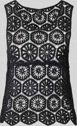 Vero Moda Regular Fit Blusentop aus Baumwoll-Mix Modell ELSA in Black, Gr&ouml;&szlig;e XL