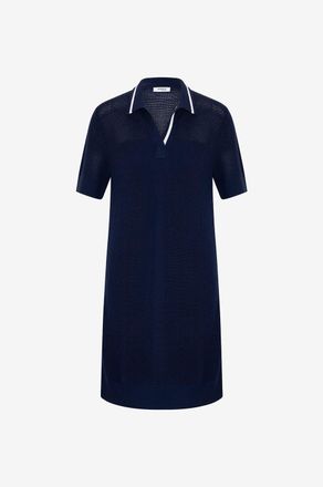 Akris Mini-Polokleid aus Mesh-Strick