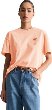 Marc O'Polo Denim T-Shirt MARC OPOLO DENIM, Damen, Gr. XL, peony pink, Jersey, Obermaterial: 100% Baumwolle, Rundhals, Shirts T-Shirt, relaxed aus Basic Single Jersey