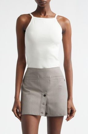 Courr&egrave;ges AC Logo Camisole in Light Bones/Heritage White at Nordstrom, Size X-Large