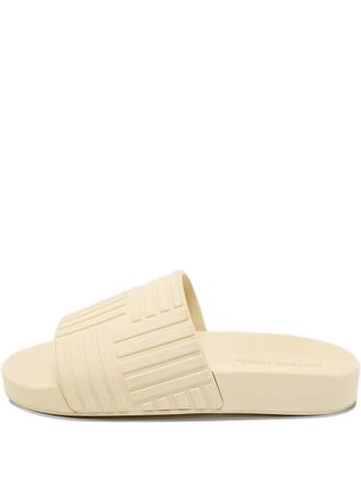 Bottega Veneta geometric rubber slides - Neutrals
