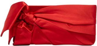 Valentino Pre-owned Clutches, female, Red, Size: ONE SIZE Pre-owned Satin Bow Clutch