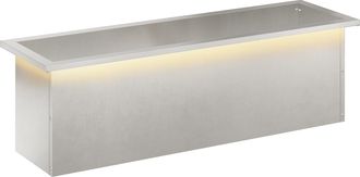 vidaXL Jardinera Para Jard&iacute;n Con Luces Led Plateado 30 X 100 X 30 Cm Vidaxl