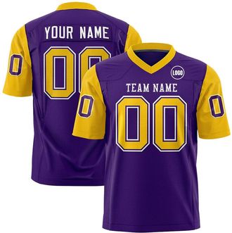 Generic Custom Football Jersey Personalized Stitched Team Name Number,Design Sports Shirt for Men Women Youth Yellow