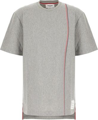Thom Browne Casual Katoenen T-Shirt voor Mannen - Heren - T-shirts - Grijs - 2XL - Katoen - Tops