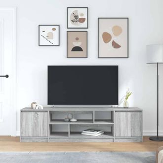 Berkfield Home TV Cabinet Grey Sonoma 188.5x41x50 cm Engineered Wood