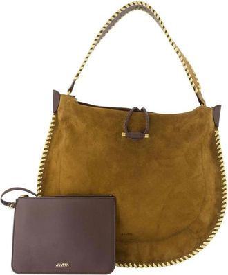 Isabel Marant Oskan Hobo Soft Bag - Dames - Schoudertassen - Groen - ONE Size - Leer - Tassen