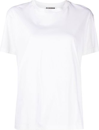 Jil Sander crew neck short-sleeved T-shirt - women - Cotton - S - White