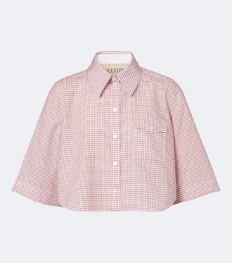 Valentino VLogo gingham cotton shirt