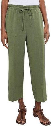 Liverpool L.A. Petite Pull On Mid-rise Wide Leg Crop Trouser 24 Inseam Womens Clothing Martini Olive : PXS 24