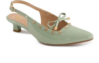 Andrea Womens Low Heel Pump In Green