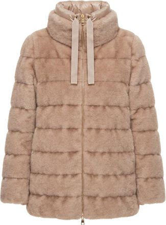 Herno Brown Quilted Hood Jacket