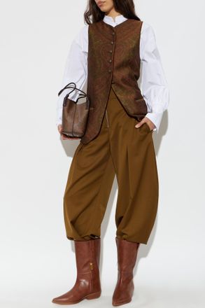 Etro Patterned Vest, Womens, Brown