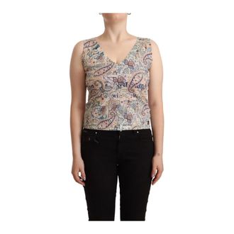 John Galliano Cotton V-neck Tank Top