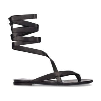 The Attico Flat Sandals, female, Black, Size: 8 1/2 US Low Sandal