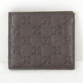Gucci Brown Leather Long Bill Wallet (Bi-Fold) (Pre-Owned)