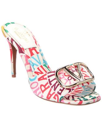 Valentino Vlogo Signature Satin Sandal