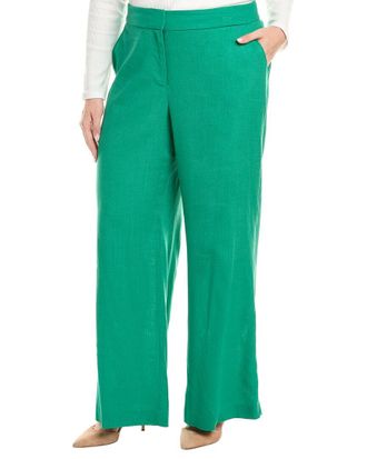 Tahari by ASL Tahari Asl Plus Linen-Blend Pant