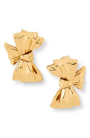 Jennifer Fisher Bow Clip-On Stud Earrings in Gold at Nordstrom