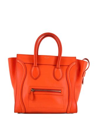 Celine Luggage Bag Grainy Leather Mini tote bag - Orange