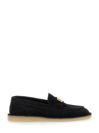 Dolce & Gabbana Black Slip On Loafers