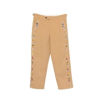 Bode Chinos, male, Beige, Size: W34 Feather Runner Trousers