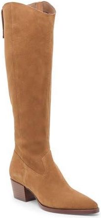 Dolce Vita Virona Water Resistant Boot in Brown Suede H2O at Nordstrom Rack, Size 7.5 Regular Calf