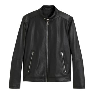 HUGO BOSS Giacca in pelle H-Mansell5 - - Jackets - Uomo - Nero - S