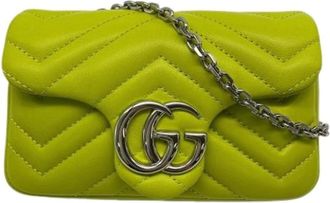 Gucci Pre-owned Borsa a Spalla GG Marmont - - Pre-owned - Donna - Giallo - ONE SIZE