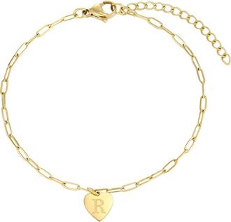 Adornia Initial Chain Bracelet in Gold-R at Nordstrom Rack
