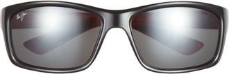 Maui Jim 61mm Square Core Polarized Sunglasses in Black Black Grey at Nordstrom Rack