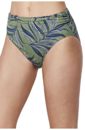 Gottex La Palm Shirred High Waist Swim Bottom in Dusk-Green at Nordstrom, Size 10