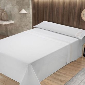 Pierre Cardin Juego De S&aacute;banas Pierre Cardin Elisa Blanco Cama De 135