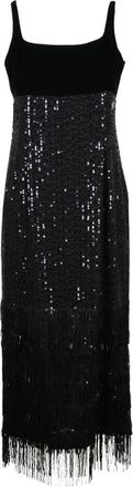 Karl Lagerfeld Lange Jurk - Dames - Feestkleedjes - Zwart - M - Polyester - Kleedjes