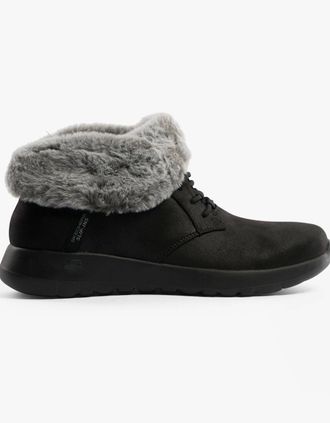 Skechers Womens Skechers 144803/BKGY ON-THE-GO JOY - COZY CHARM Womens Boots Black/Grey - Size: 6.5