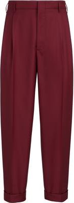 Brunello Cucinelli Virgin wool trousers in Cherry at Nordstrom, Size 46 It
