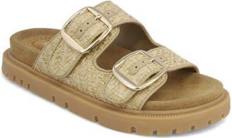 Mia Monica Platform Slide Sandal in Natural at Nordstrom, Size 8.5