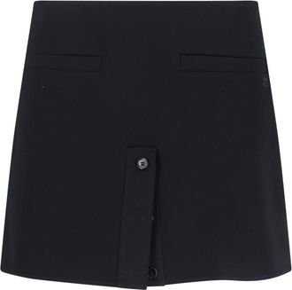 Courr&egrave;ges Logo Mini Skirt - Black