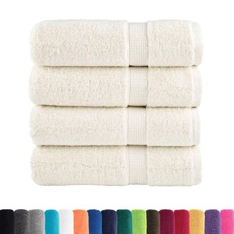 Berkfield Home Premium Bath Towels SOLUND 4 pcs 100x150 cm 600 gsm in Cream