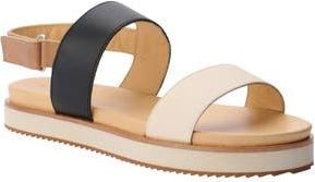 Nisolo Go-To Flatform Slingback Sandal in Bone/Black at Nordstrom Rack, Size 8.5