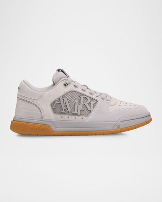 Amiri Logo Leather Low-Top Sneakers