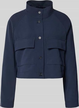 HUGO BOSS Relaxed Fit Kurzblazer mit Brustpattentaschen Modell JOTANA in Marine, Größe 32