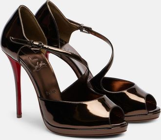 Christian Louboutin Miss Zigourata 120 mirrored leather sandals