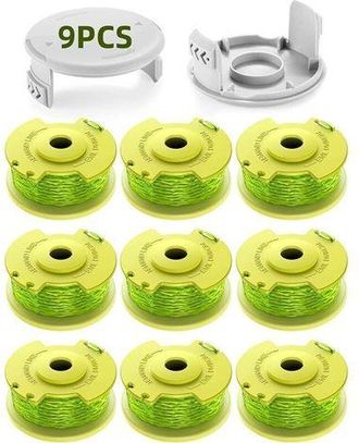 OEM Paquete De 11 Carretes De Alambre De Corte De Modelo Actualizado, Aptos Para Ryobi One +18 V, 24 V, 40 V. Cuchillas De Corte, &Oslash;2,0 Mm Y 3,4 M De Longi