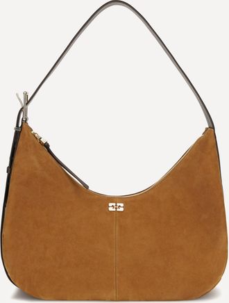 Ganni Suede vegan Shoulder Bag Female UNI