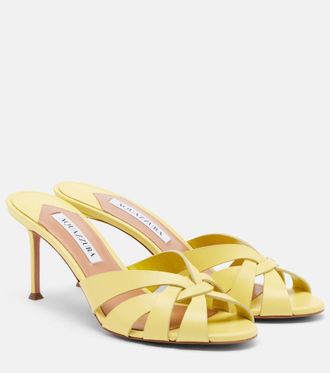 Aquazzura Mules Copacabana de piel