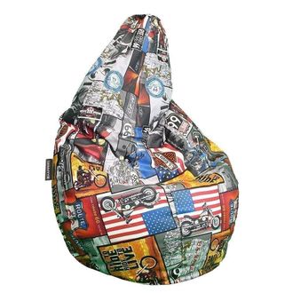 Happers Happers - Puff Pera Estampado Ruta 66 Xl