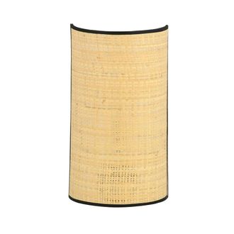 Wonderlamp Aplique de pared estilo natural con forma cil&iacute;ndrica de rat&aacute;n